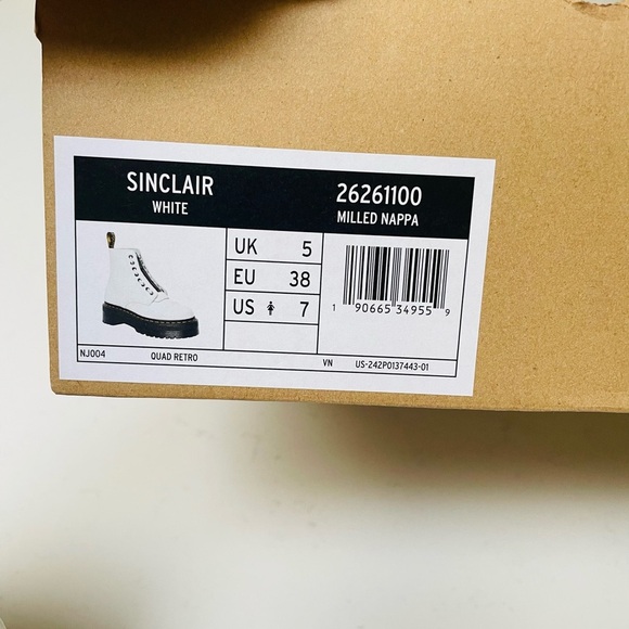 Brand NEW Dr. Martens SINCLAIR MILLED NAPPA LEATHER PLATFORM BOOTS Size 7 Women - Picture 8 of 16